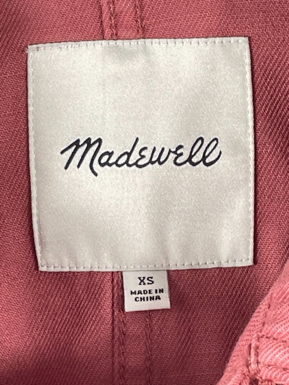 Madewell Pink Cotton Chore Jacket XS Utility Barn Coat Cropped - Picture 4 of 12